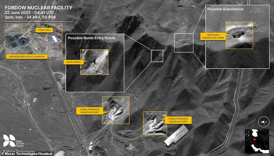 A statement of the E3 group, with the UK alongside France and Germany, said: 'We call upon Iran to engage in negotiations leading to an agreement that addresses all concerns associated with its nuclear programme. 'We stand ready to contribute to that goal in coordination with all parties. 'We urge Iran not to take any further action that could destabilise the region.' But Iran threatened to hold the world hostage by closing the Strait of Hormuz, a vital waterway in the region and a chokepoint for world trade and oil transit.